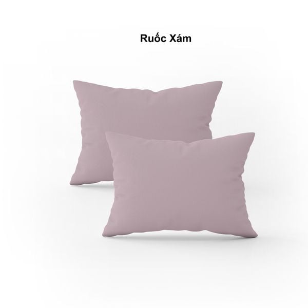  Vỏ gối nằm trơn | Cotton Satin Hàn Quốc | 50cmx70cm | Ruốc Xám | Mềm mại | VGCT0009 | À Ơi Concept 