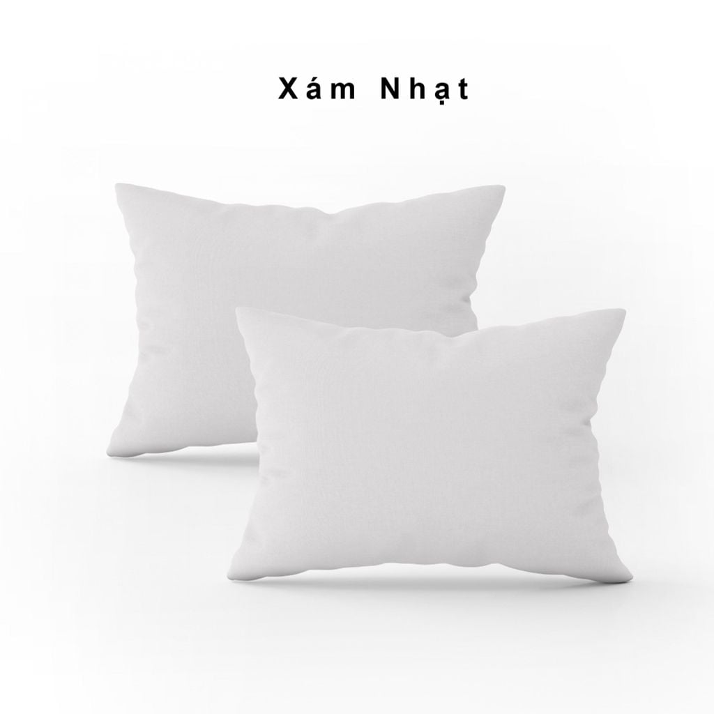 Vỏ gối nằm trơn | Cotton Satin Hàn Quốc | 50cmx70cm | Xám Nhạt | Mềm mại | VGCT0014 | À Ơi Concept