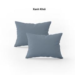 Vỏ gối nằm trơn | Cotton Satin Hàn Quốc | 50cmx70cm | Xanh Khói | Mềm mại | VGCT0020 | À Ơi Concept 