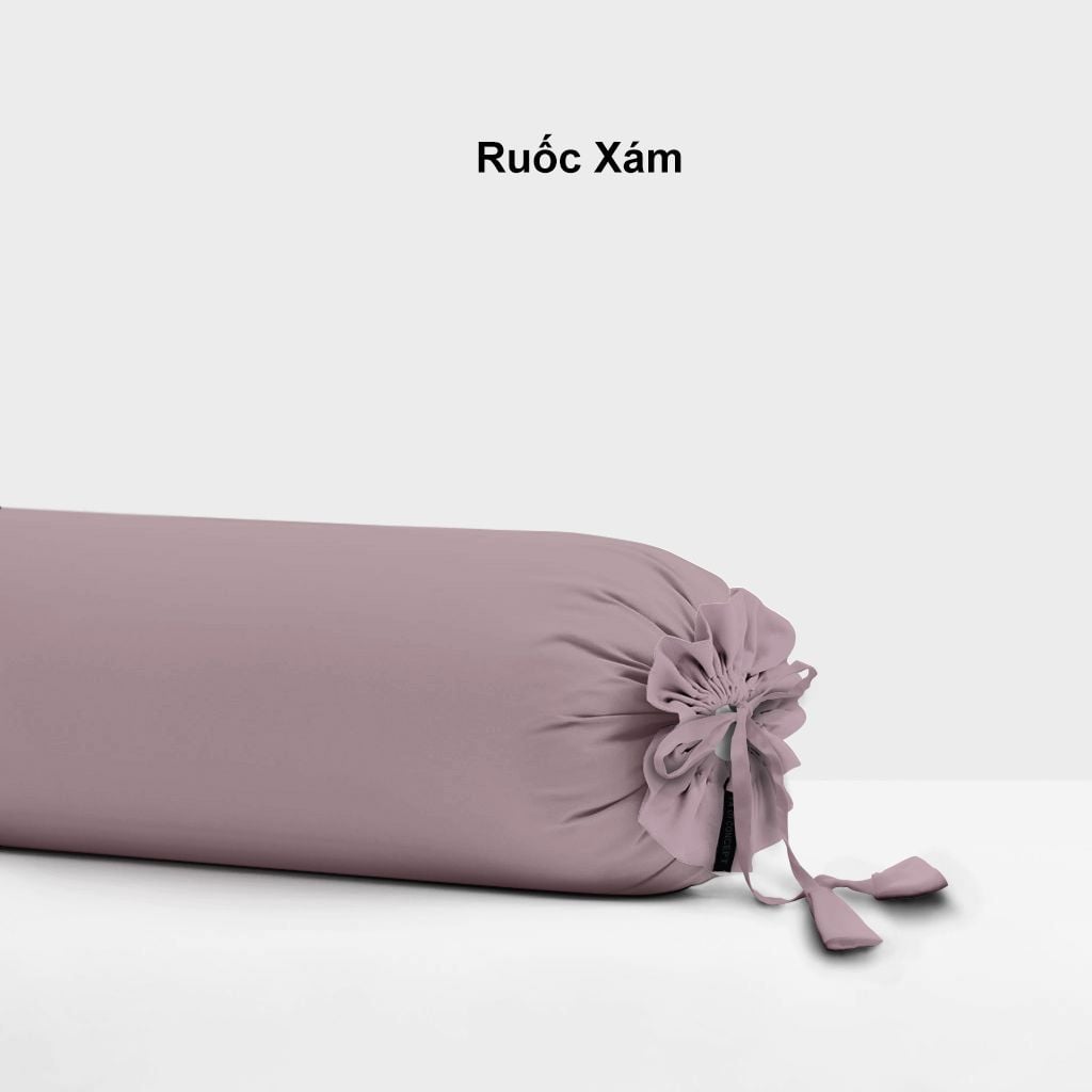 
                    
                    Vỏ gối ôm | Cotton Satin | 37 x 100 cm | Ruốc Xám
                    
                    
