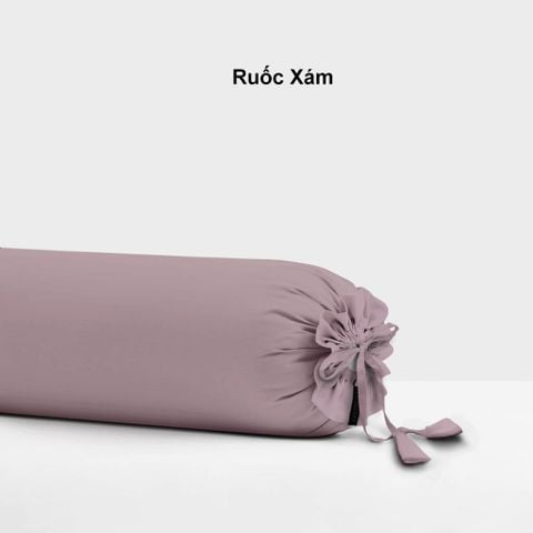  Vỏ gối ôm | Cotton Satin | 37 x 100 cm | Ruốc Xám 
