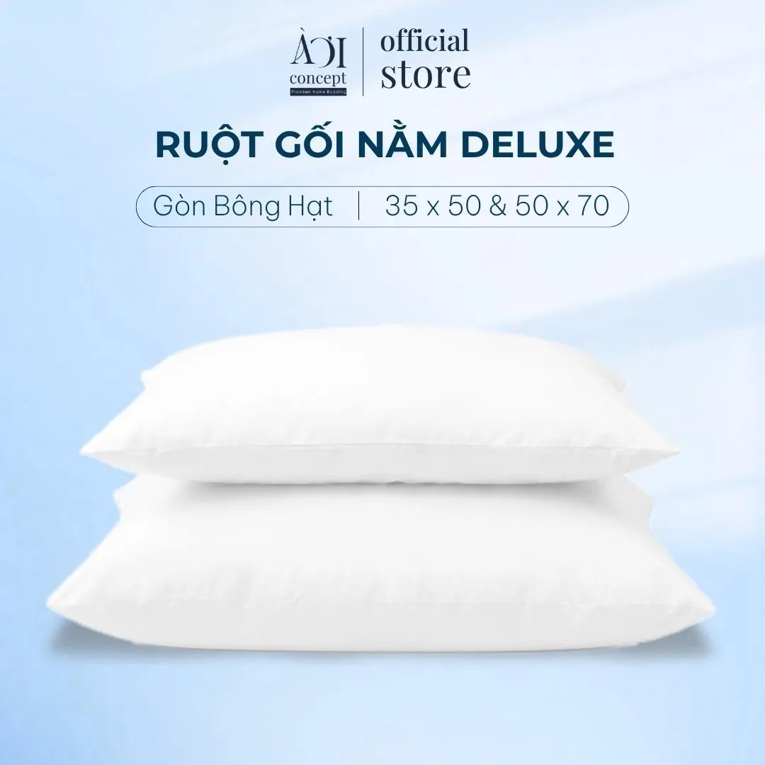  Ruột Gối Nằm Bông Hạt Deluxe | Nhân Tạo Mềm Mại| Độ Bền Cao, Chống Dị Ứng 