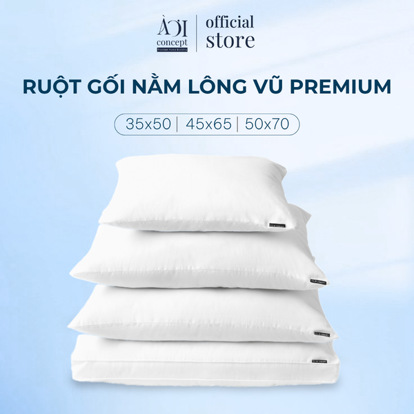  Ruột Gối Nằm Gòn Lông Vũ Premium 