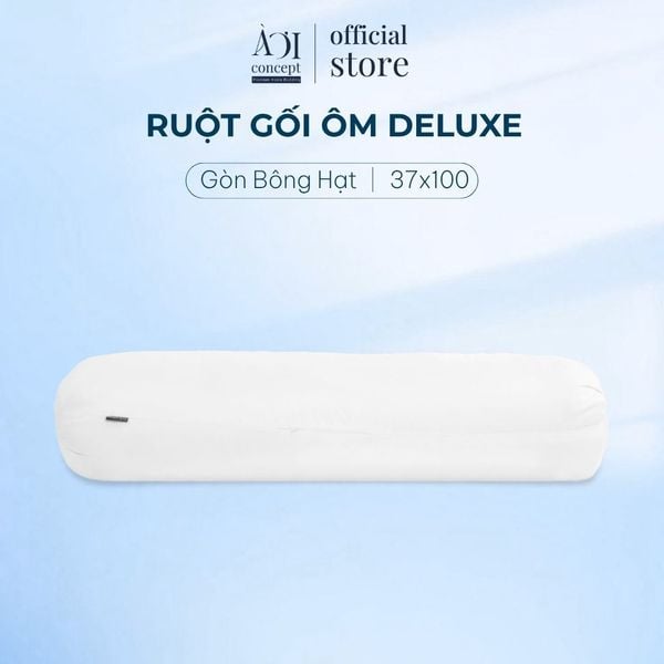  Ruột Gối Ôm Gòn Bi Bông Hạt Deluxe mềm mại | Vỏ cotton | 37 x 100 cm| Màu trắng 