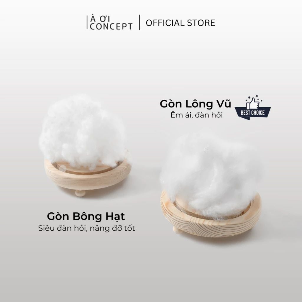  Ruột Gối Ôm Gòn Bi Bông Hạt Premium mềm mại | Vỏ cotton | 37 x 100 cm| Màu trắng 