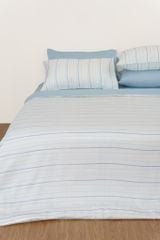 Bộ chăn ga gối Tencel 60s, họa tiết [ Cloud Stripes ]