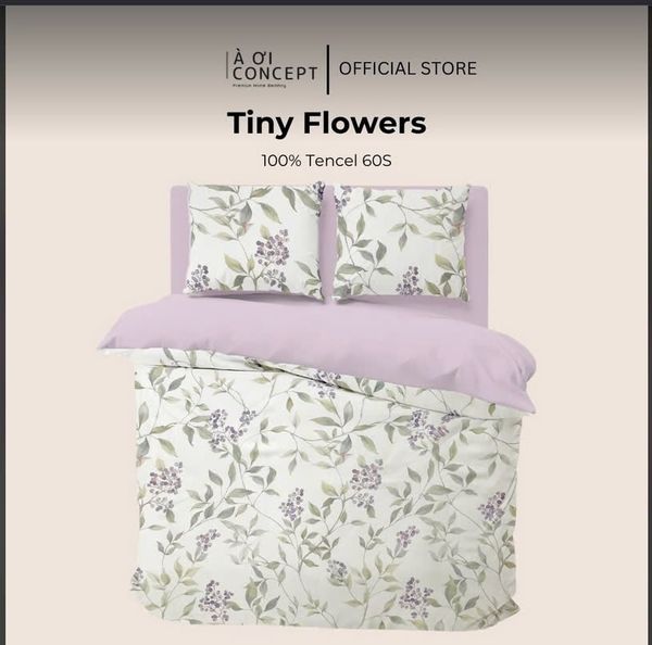  Bộ chăn ga gối Tencel 60s, họa tiết [ Tiny Flowers ] À ƠI CONCEPT 