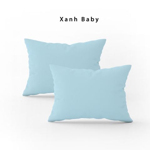  Vỏ gối nằm trơn | Cotton Satin Hàn Quốc | 50cmx70cm | Xanh Baby | Mềm mại | VGCT0016 | À Ơi Concept 
