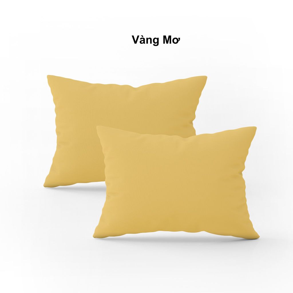 Vỏ gối nằm trơn | Cotton Satin Hàn Quốc | 50cmx70cm | Vàng Mơ | Mềm mại | VGCT0011 | À Ơi Concept