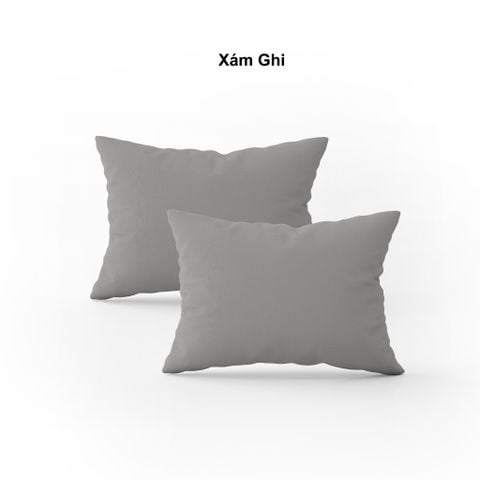  Vỏ gối nằm trơn | Cotton Satin Hàn Quốc | 50cmx70cm | Xám Ghi | Mềm mại | VGCT0013 | À Ơi Concept 