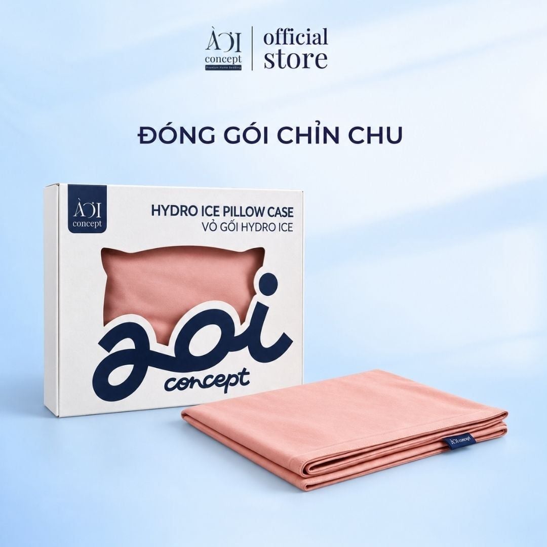  Vỏ Gối Đôi Lạnh Hydro Ice | 40 x 120 | Trơn | Nylon | Bọc Gối Làm Mát Tự Nhiên 