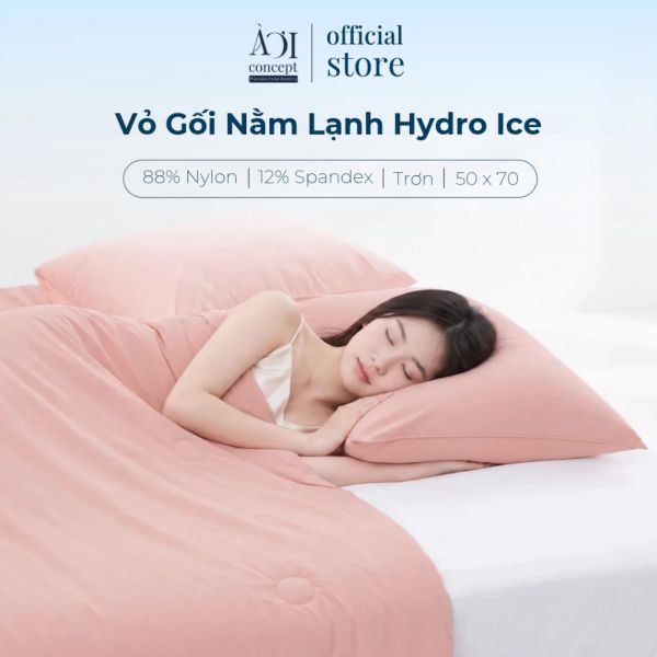  Vỏ gối nằm lạnh Hydro Ice | 35 x 50cm, 50x 70cm | 6 màu trơn 