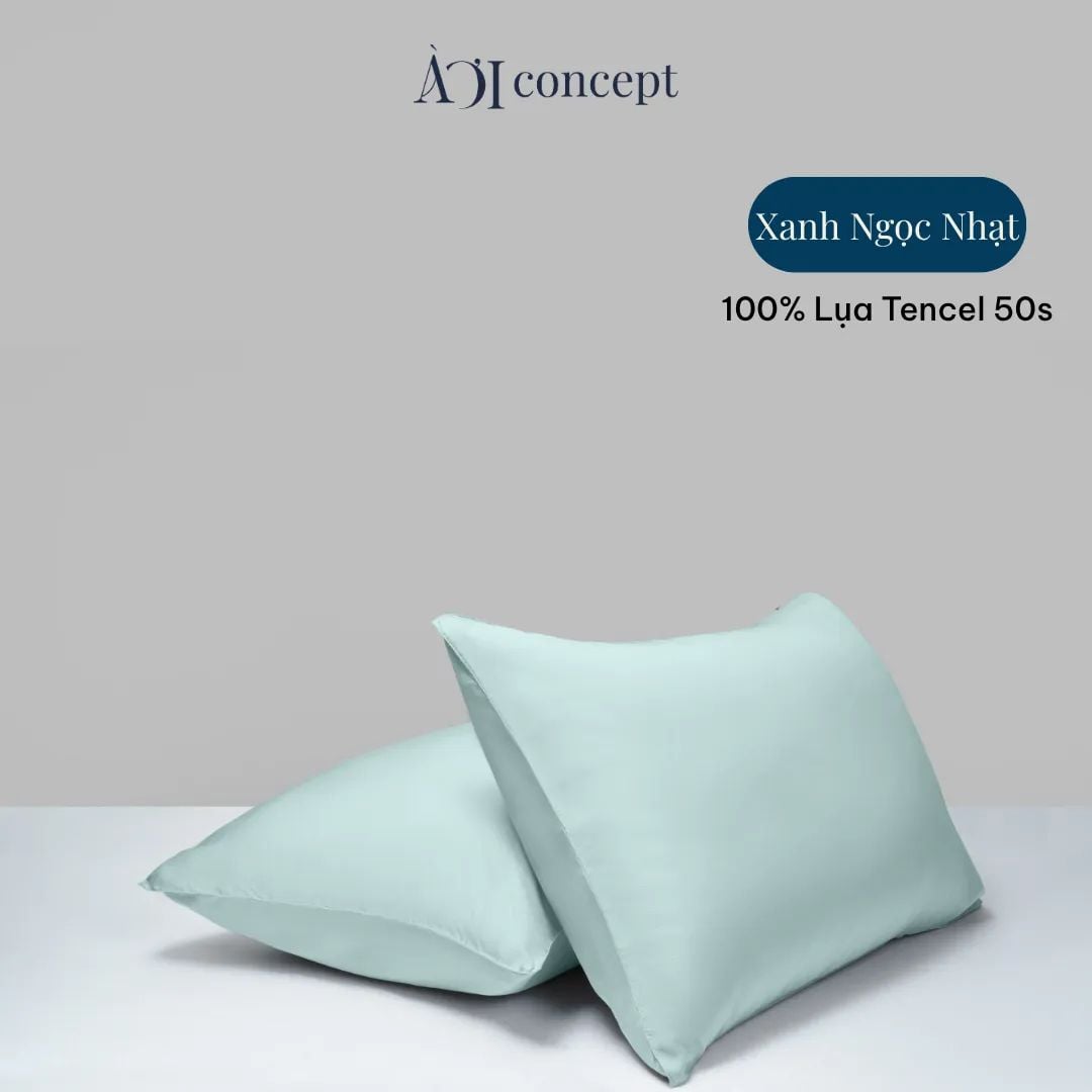  Vỏ Gối Nằm Lụa Tencel 50S Cao Cấp | 50x70 cm | 11 Màu | Mềm Mại, Êm Ái | À Ơi Concept 