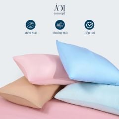  Vỏ Gối Nằm Lụa Tencel 50S Cao Cấp | 50x70 cm | 11 Màu | Mềm Mại, Êm Ái | À Ơi Concept 