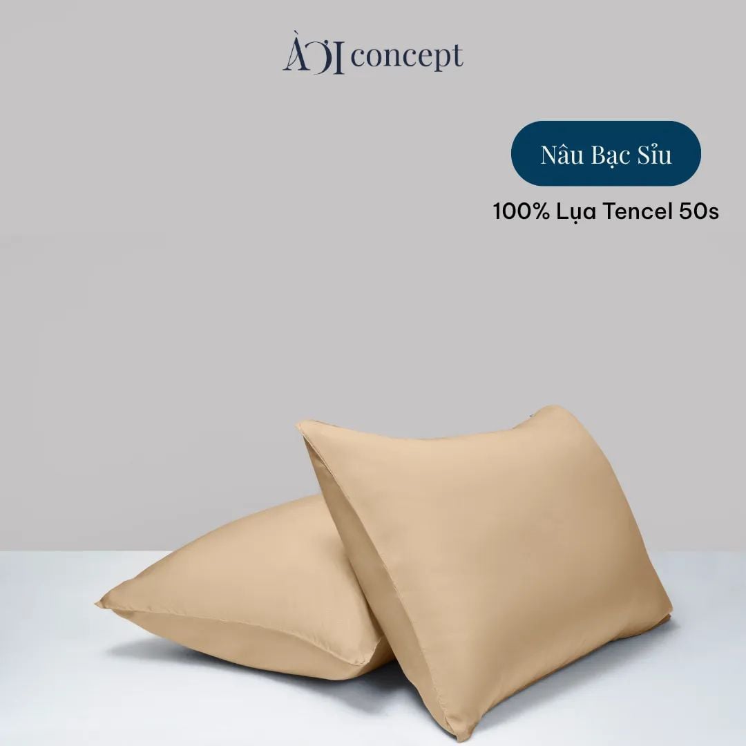  Vỏ Gối Nằm Lụa Tencel 50S Cao Cấp | 50x70 cm | 11 Màu | Mềm Mại, Êm Ái | À Ơi Concept 