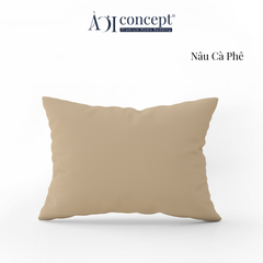  Vỏ gối nằm trơn | Cotton Satin Hàn Quốc | 50cmx70cm | Nâu Cà Phê | Mềm mại | VGCT0006 | À Ơi Concept 