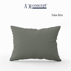  Vỏ gối nằm trơn | Cotton Satin Hàn Quốc | 50cmx70cm | Xám Rêu | Mềm mại | VGCT0015 | À Ơi Concept 