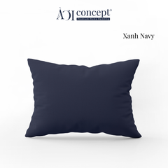  Vỏ gối nằm trơn | Cotton Satin Hàn Quốc | 50cmx70cm | Xanh Harbour | Mềm mại | VGCT0019 | À Ơi Concept 