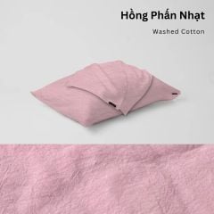  Vỏ Gối Nằm Washed Cotton Cao Cấp | 50x70 cm | 21 Màu | Mềm Mại, Êm Ái | À Ơi Concept 