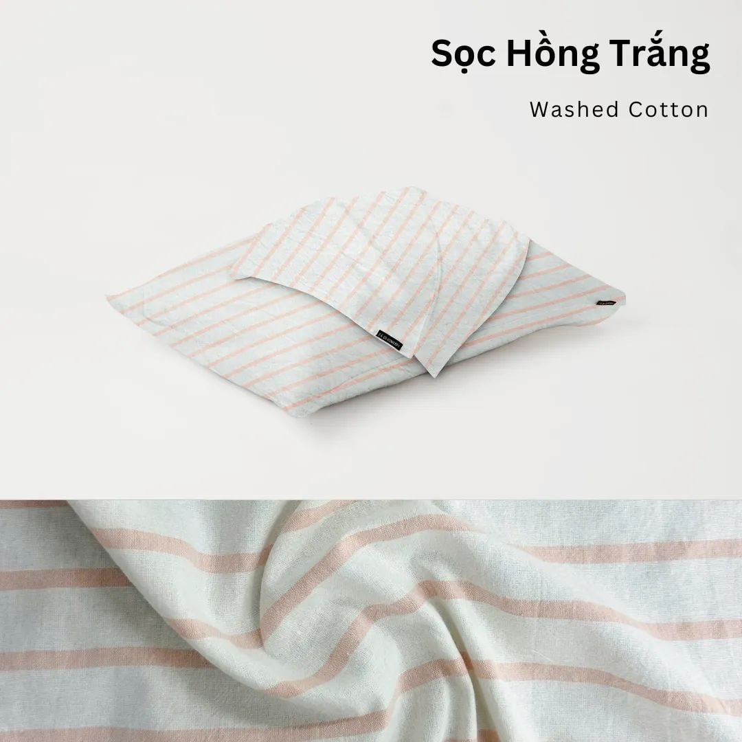  Vỏ Gối Nằm Washed Cotton Cao Cấp | 50x70 cm | 21 Màu | Mềm Mại, Êm Ái | À Ơi Concept 