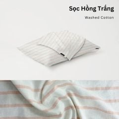  Vỏ Gối Nằm Washed Cotton Cao Cấp | 50x70 cm | 21 Màu | Mềm Mại, Êm Ái | À Ơi Concept 