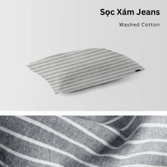  Vỏ Gối Nằm Washed Cotton Cao Cấp | 50x70 cm | 21 Màu | Mềm Mại, Êm Ái | À Ơi Concept 