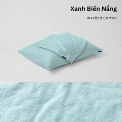  Vỏ Gối Nằm Washed Cotton Cao Cấp | 50x70 cm | 21 Màu | Mềm Mại, Êm Ái | À Ơi Concept 