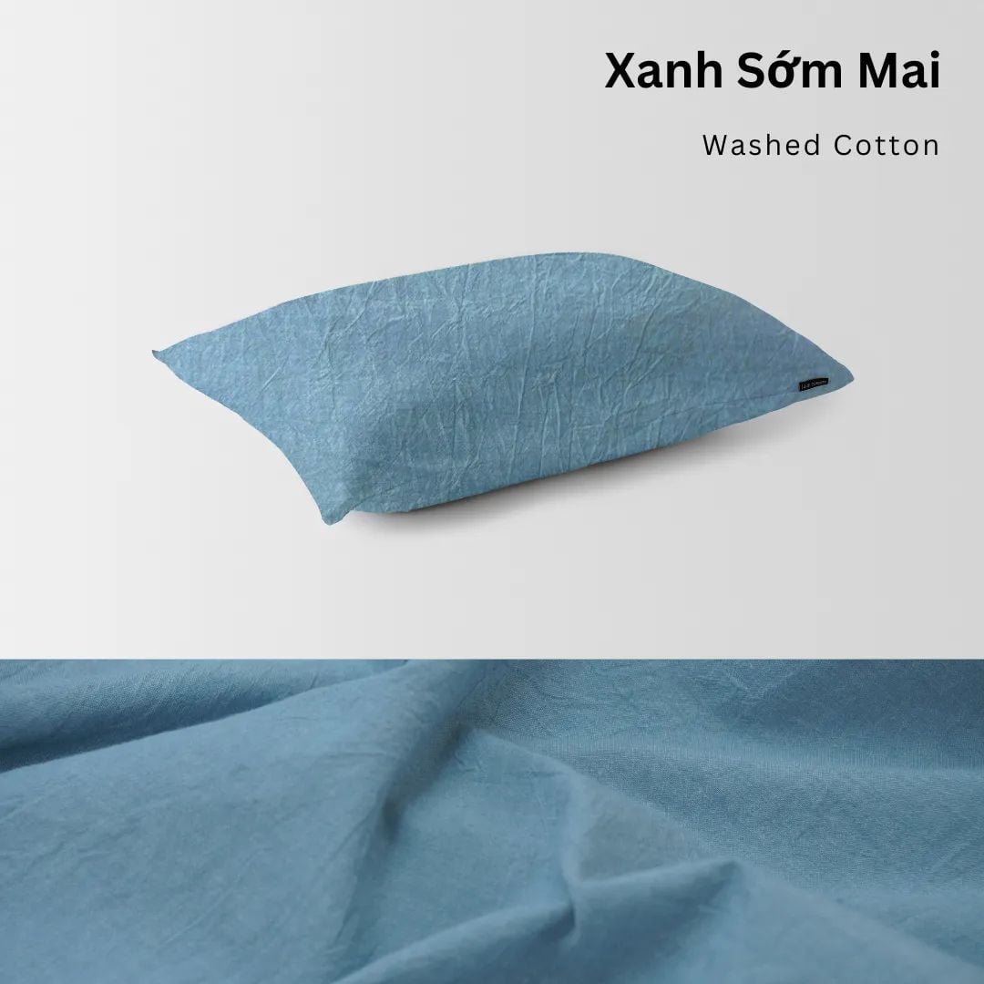  Vỏ Gối Nằm Washed Cotton Cao Cấp | 50x70 cm | 21 Màu | Mềm Mại, Êm Ái | À Ơi Concept 