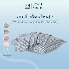 Vỏ Gối Nằm Washed Cotton Cao Cấp | 50x70 cm | 21 Màu | Mềm Mại, Êm Ái | À Ơi Concept 