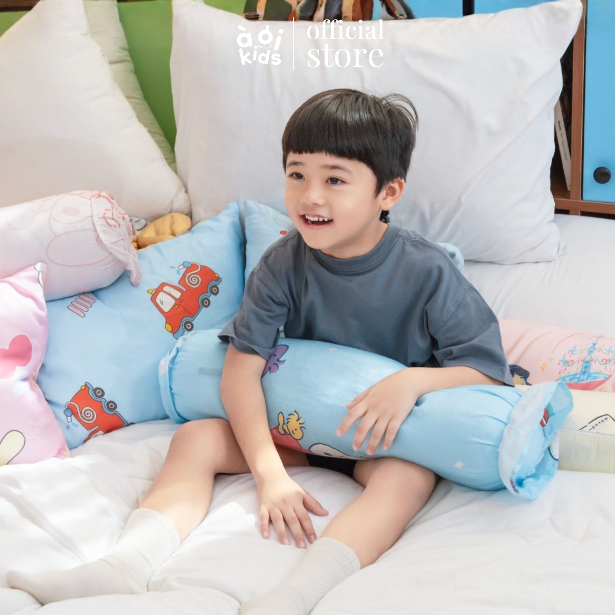  Vỏ gối ôm họa tiết em bé | Cotton Satin | 23 x 60cm, 30 x 80cm 