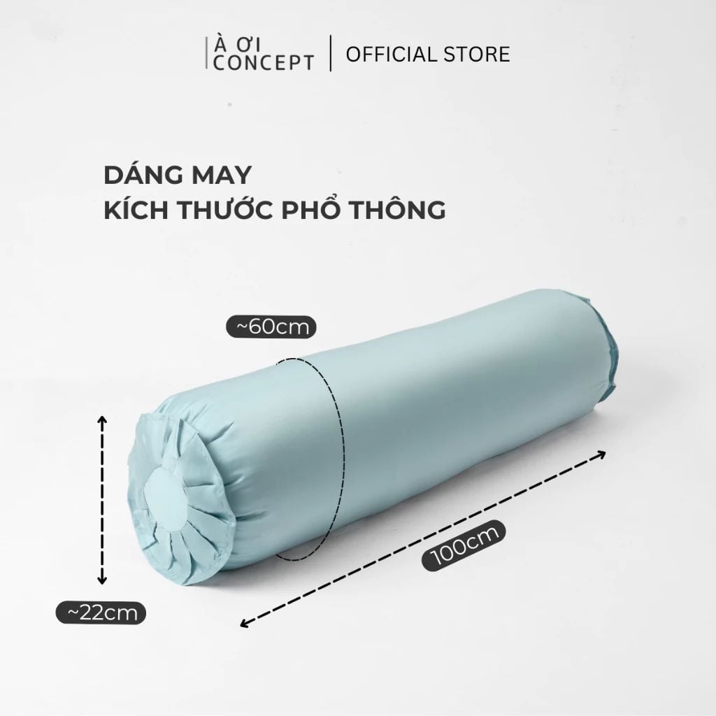  Vỏ Gối Ôm Lụa Tencel 60S | 37 x 100cm | Trơn | Nhiều Màu | Dây Khóa Kéo, Không Xù Lông 