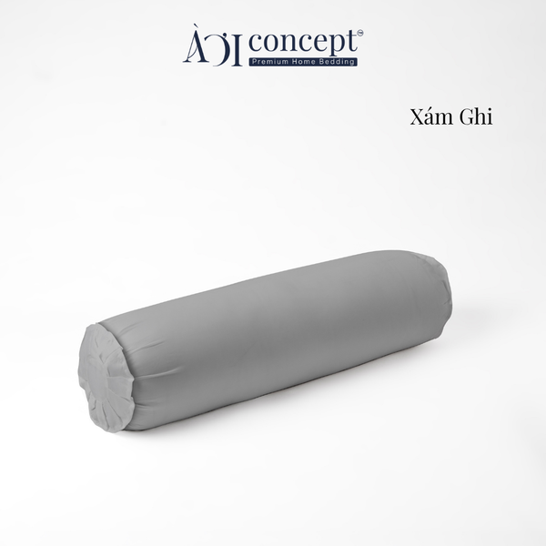  Vỏ gối ôm | Lụa Tencel | 37 x 100 cm | Mềm mại, Thoáng khí | Xám Ghi | VGTC00099 | À Ơi Concept 