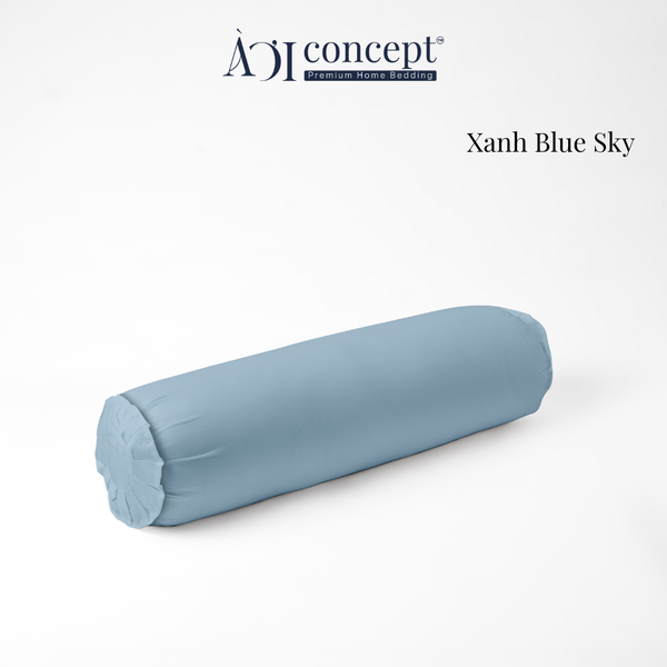  Vỏ gối ôm | Lụa Tencel | 37 x 100 cm | Mềm mại, Thoáng khí | Xanh Blue Sky | VGTC00110 | À Ơi Concept 