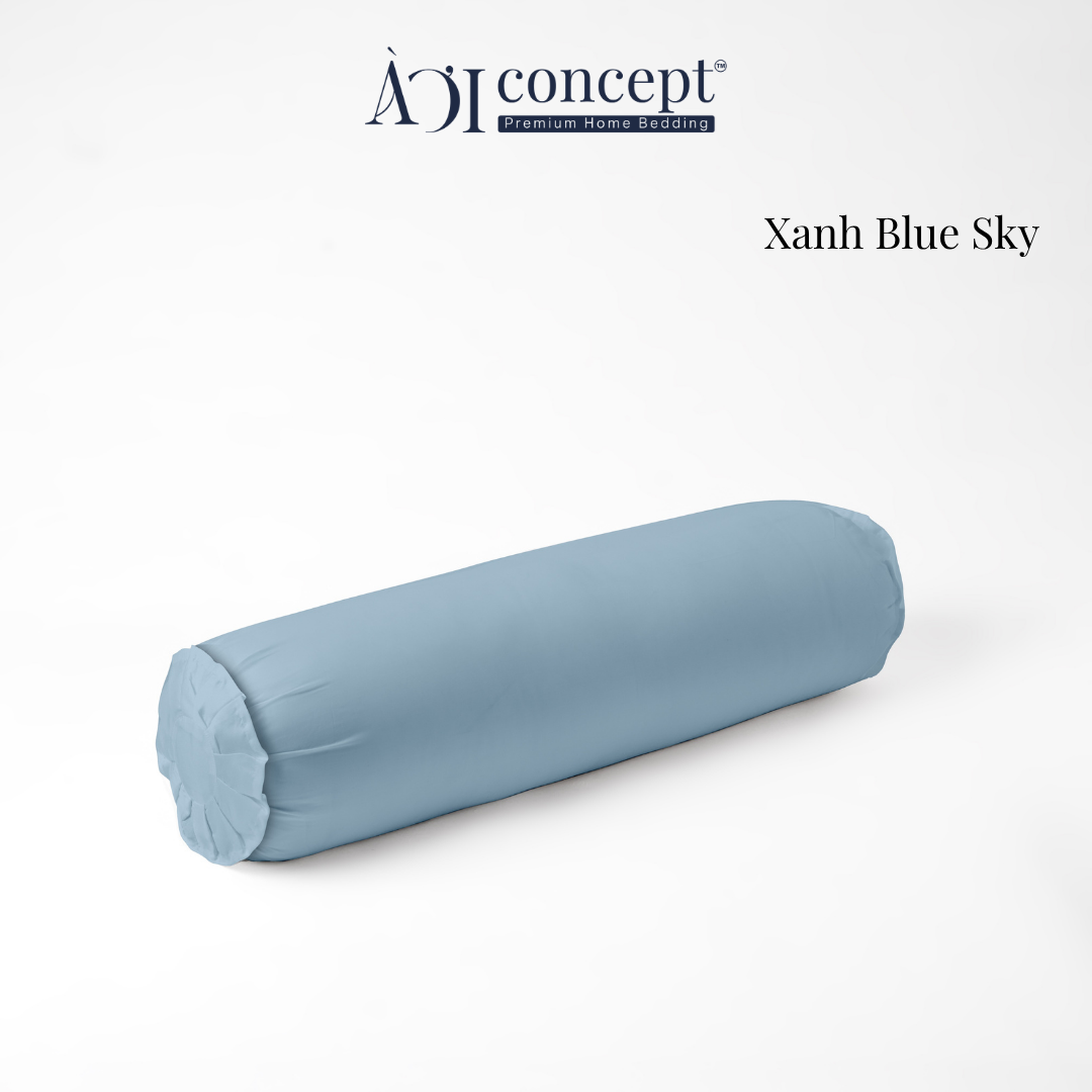  Vỏ gối ôm | Lụa Tencel | 37 x 100 cm | Mềm mại, Thoáng khí | Xanh Blue Sky | VGTC00110 | À Ơi Concept 