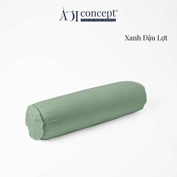  Vỏ gối ôm | Lụa Tencel | 37 x 100 cm | Mềm mại, Thoáng khí | Xanh Đậu Lợt | VGTC00107 | À Ơi Concept 