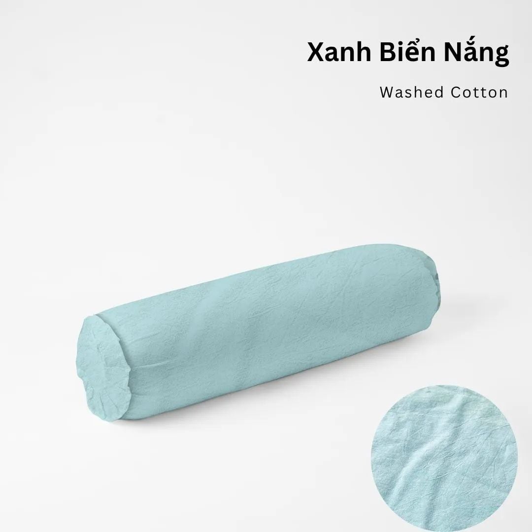  Vỏ Gối Ôm Washed Cotton | 37x100 cm | 20 Màu | Họa Tiết Caro Sọc | Thoáng Mát 