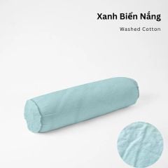 Vỏ Gối Ôm Washed Cotton | 37x100 cm | 20 Màu | Họa Tiết Caro Sọc | Thoáng Mát 