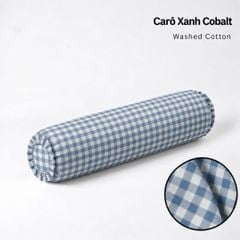  Vỏ Gối Ôm Washed Cotton | 37x100 cm | 20 Màu | Họa Tiết Caro Sọc | Thoáng Mát 