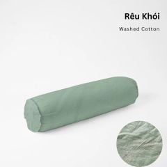  Vỏ Gối Ôm Washed Cotton | 37x100 cm | 20 Màu | Họa Tiết Caro Sọc | Thoáng Mát 
