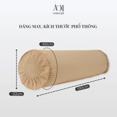 Vỏ Gối Ôm Washed Cotton | 37x100 cm | 20 Màu | Họa Tiết Caro Sọc | Thoáng Mát