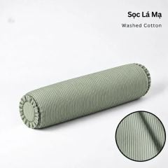  Vỏ Gối Ôm Washed Cotton | 37x100 cm | 20 Màu | Họa Tiết Caro Sọc | Thoáng Mát 