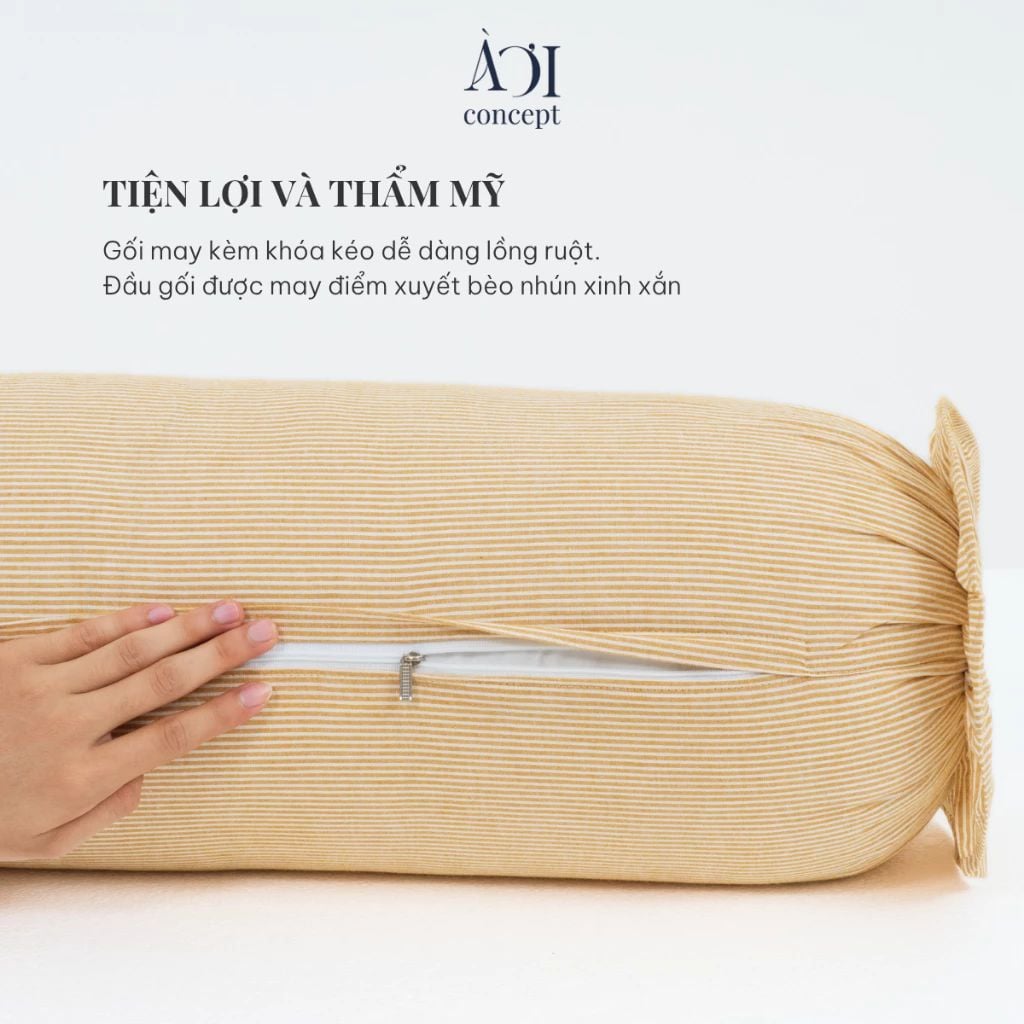  Vỏ Gối Ôm Washed Cotton | 37x100 cm | 20 Màu | Họa Tiết Caro Sọc | Thoáng Mát 