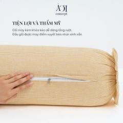  Vỏ Gối Ôm Washed Cotton | 37x100 cm | 20 Màu | Họa Tiết Caro Sọc | Thoáng Mát 