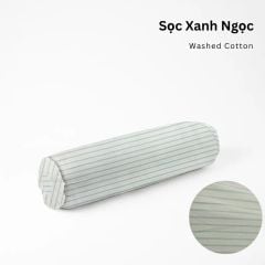  Vỏ Gối Ôm Washed Cotton | 37x100 cm | 20 Màu | Họa Tiết Caro Sọc | Thoáng Mát 