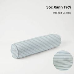  Vỏ Gối Ôm Washed Cotton | 37x100 cm | 20 Màu | Họa Tiết Caro Sọc | Thoáng Mát 