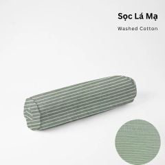  Vỏ Gối Ôm Washed Cotton | 37x100 cm | 20 Màu | Họa Tiết Caro Sọc | Thoáng Mát 