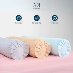 Vỏ Gối Ôm Lụa Tencel 50S | 37 x 100cm | Trơn | Nhiều Màu | Dây Khóa Kéo, Không Xù Lông