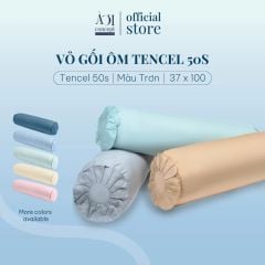  Vỏ Gối Ôm Lụa Tencel 50S | 37 x 100cm | Trơn | Nhiều Màu | Dây Khóa Kéo, Không Xù Lông 