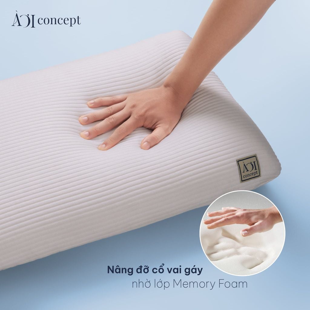 Ruột Gối Nằm Mellow Pillow | Memory Foam | 35x55cm 40x60cm | À Ơi Concept