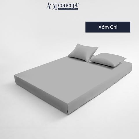 Bộ ga giường & 2 vỏ gối Tencel 60s [ Xám Ghi ] À ƠI CONCEPT 